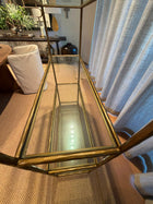 Restoration Hardware Gold Metal & Fluted Glass Etagere Bookshelf - Image 4