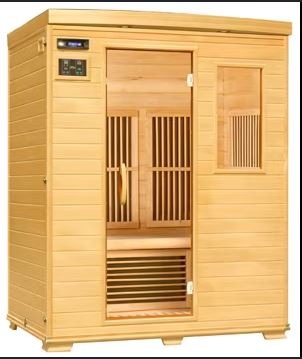 Dynamic Saunas Barcelona 3-Person Far Infrared Sauna Natural Wood - Image 4