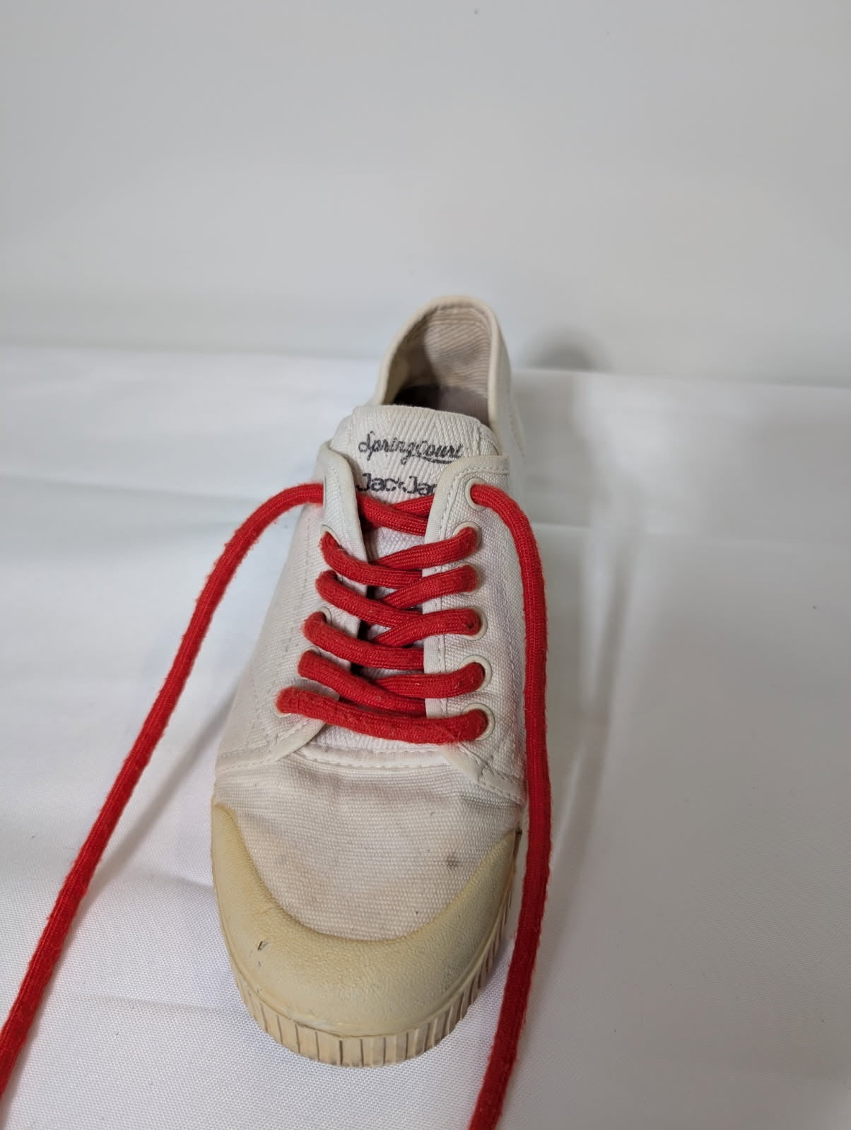 Spring Court G2 Canvas Low-Top Sneakers - White/Red EU 37 - Image 5