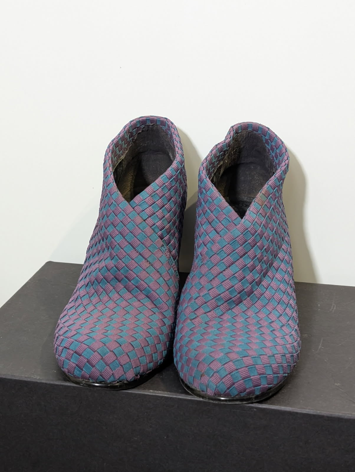 United Nude Woven Ankle Boots - Purple & Teal Kitten Heel EU 39 - Image 5