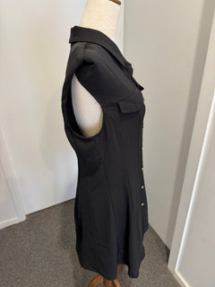 Zara Sleeveless Button-Down Shirt Dress - Black Size XL - Image 4