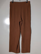 Elka Collective Ribbed Knit Trousers Brown Women's AU 10 - Image 4