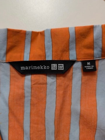 Uniqlo x Marimekko Women's Striped Open Collar Short Sleeve Shirt - Size M - Image 4