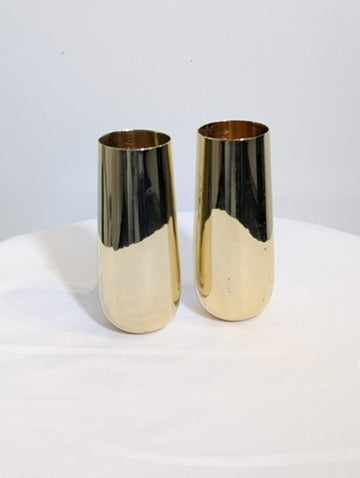 Smugglers Notch Distillery Stemless Champagne Flutes Etched Brass Set of 2 - Image 4