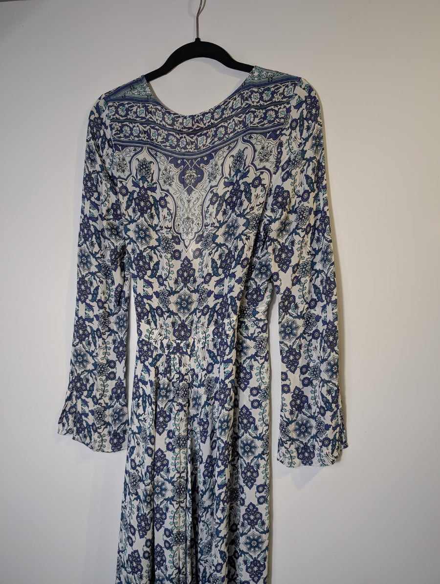 Tigerlily Wrap Maxi Dress Blue Floral Women's AU 8 - Image 5
