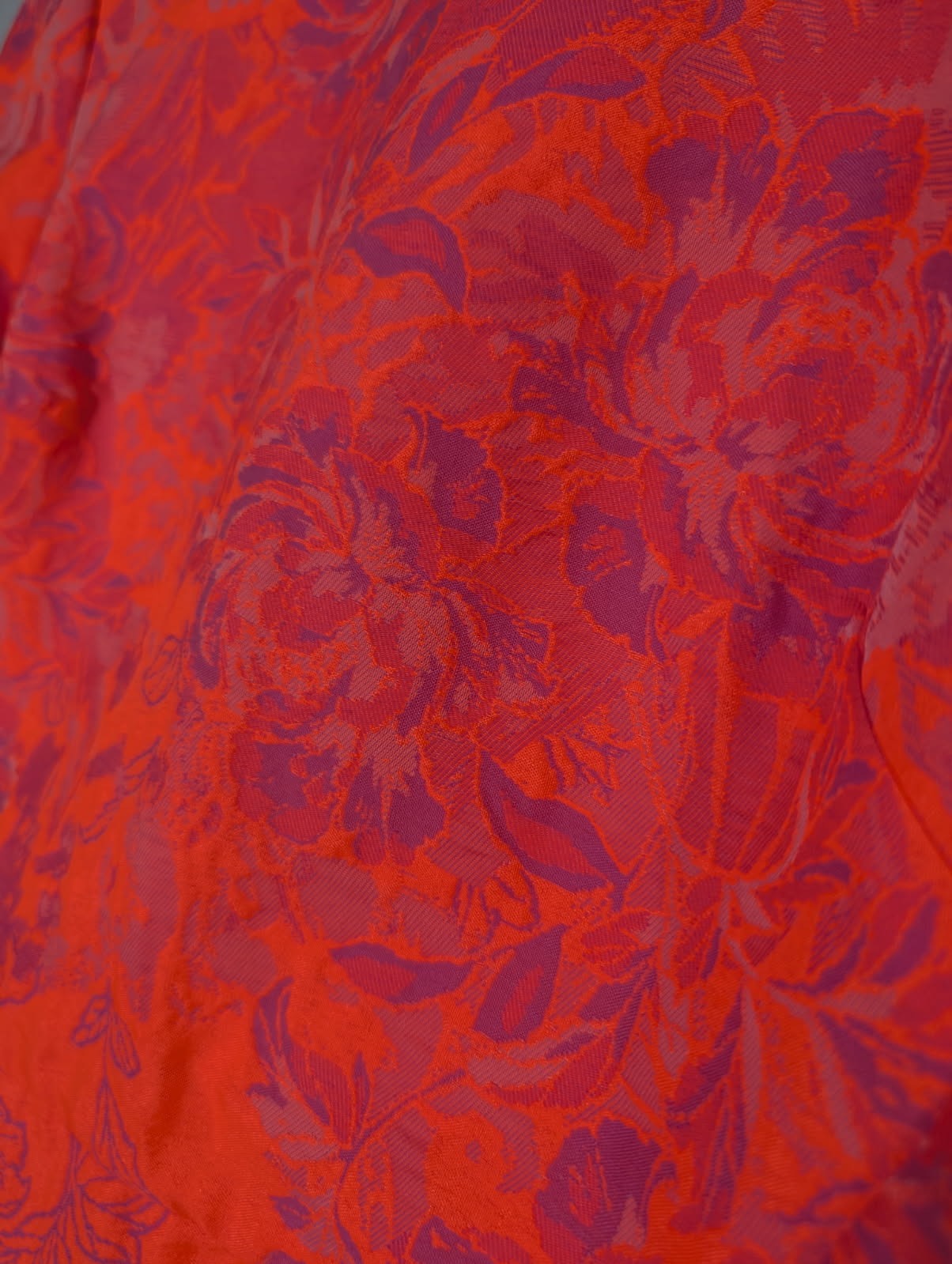 Ginger & Smart Neon Orange Floral Jacquard Dress - Size AU 12 - Image 5