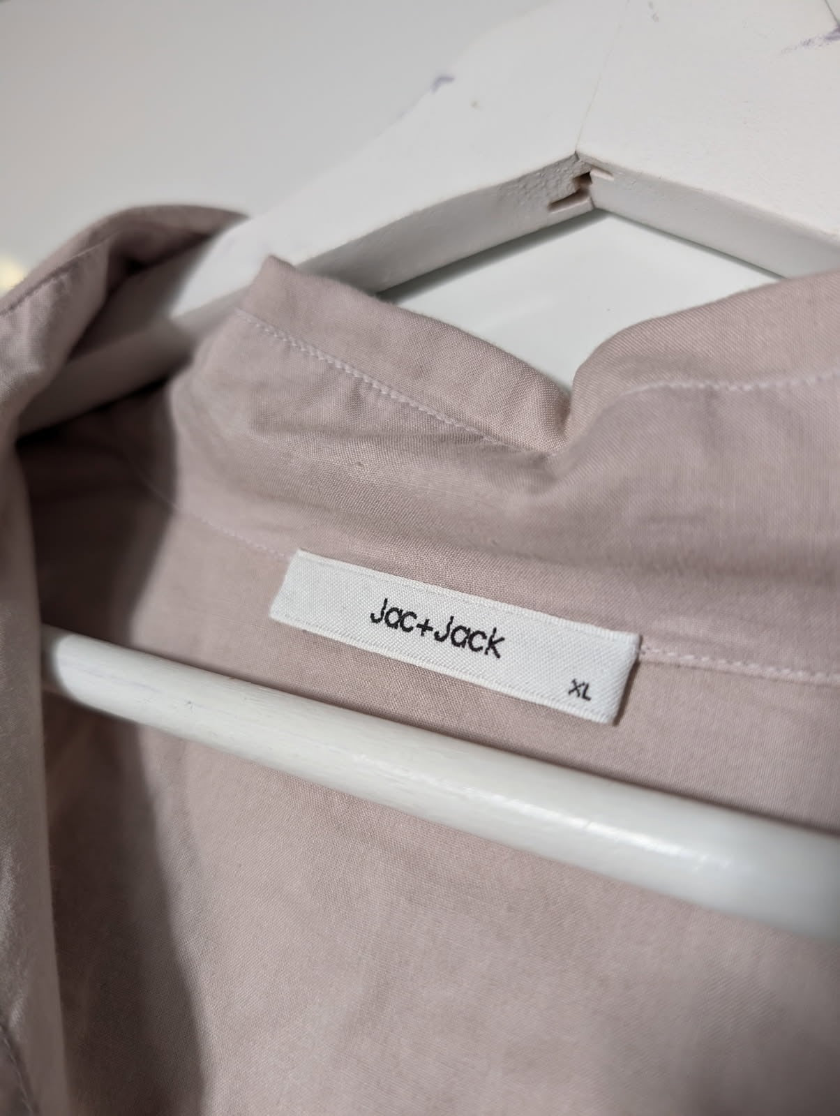 Jac+Jack Long Sleeve Button-Down Shirt Dusty Pink XL - Image 4