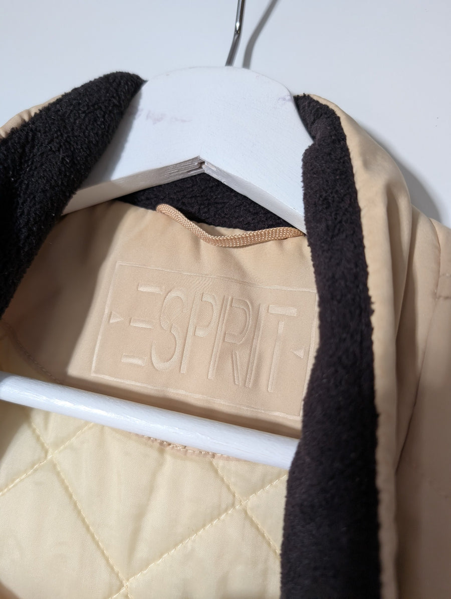 Esprit Padded Quilted Vest Beige Women's XS - Image 4