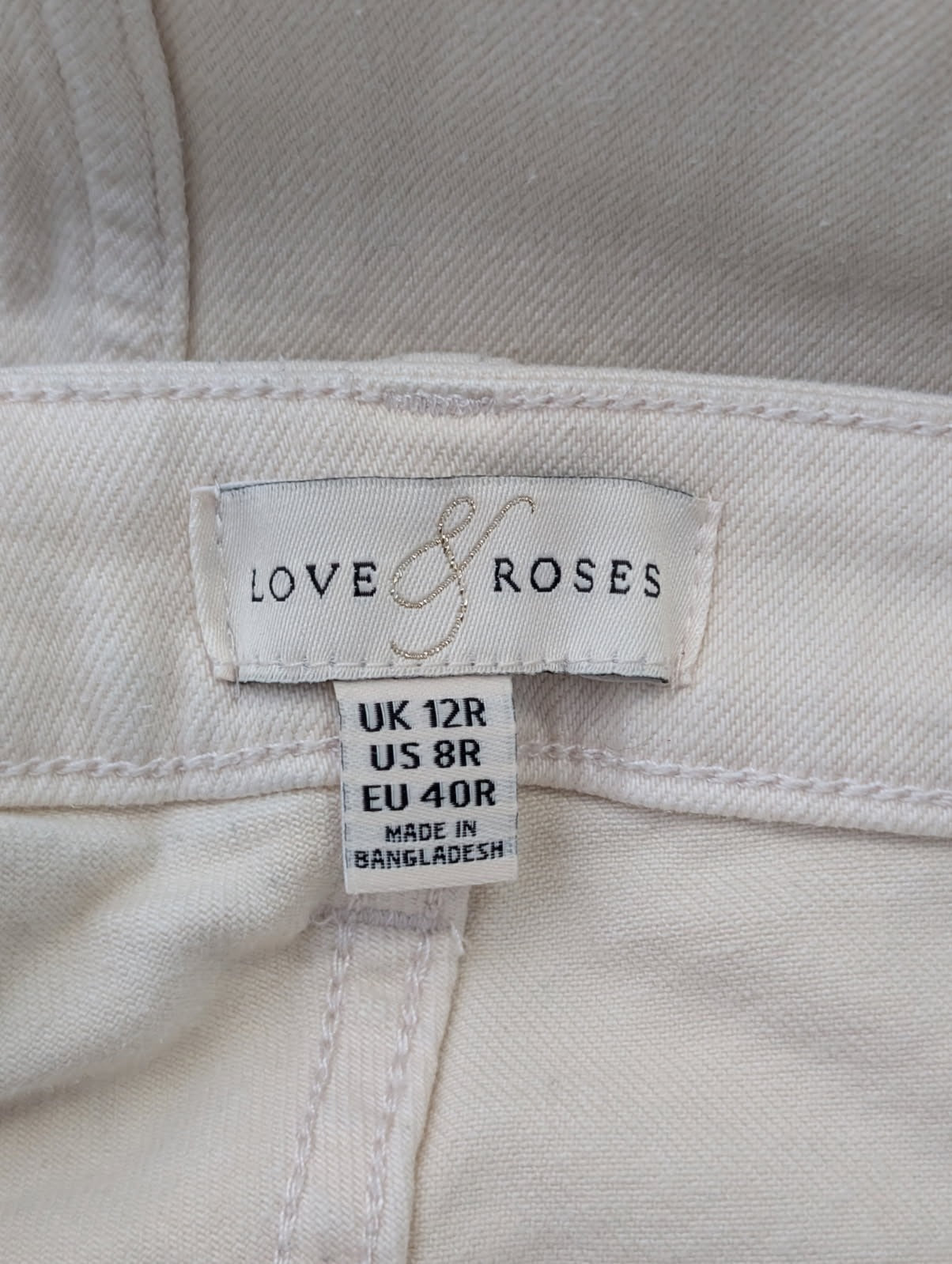Love & Roses Wide Leg Trousers Cream US 8 / UK 12 - Image 3
