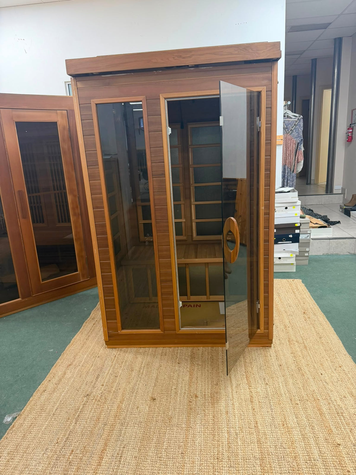Home Wellness 2-Person Far Infrared Sauna Brown - Image 4