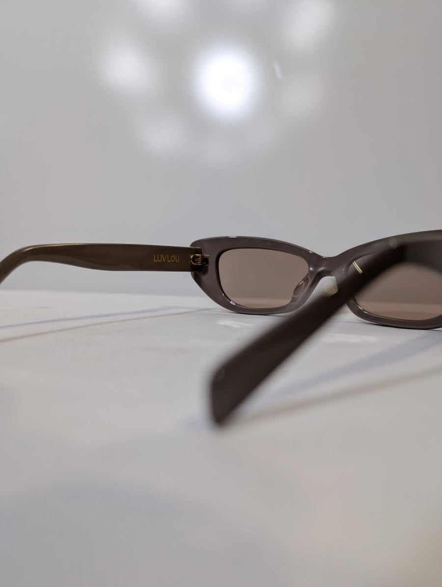 Luv Lou The Gia Sunglasses Brown Handcrafted Acetate Frames - Image 4