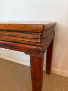 Antique Chinese Elm Wood Altar Table Rustic Console Bench Hall Table - Image 4