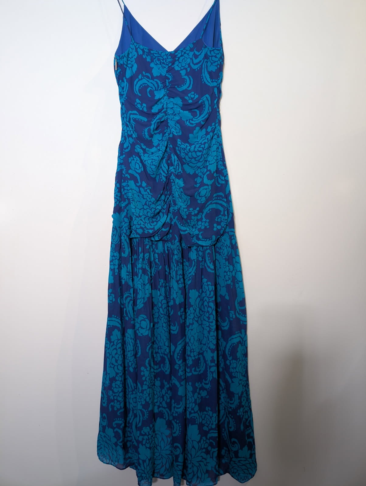 Ginger & Smart Blue Floral Ruched Maxi Dress - Image 4