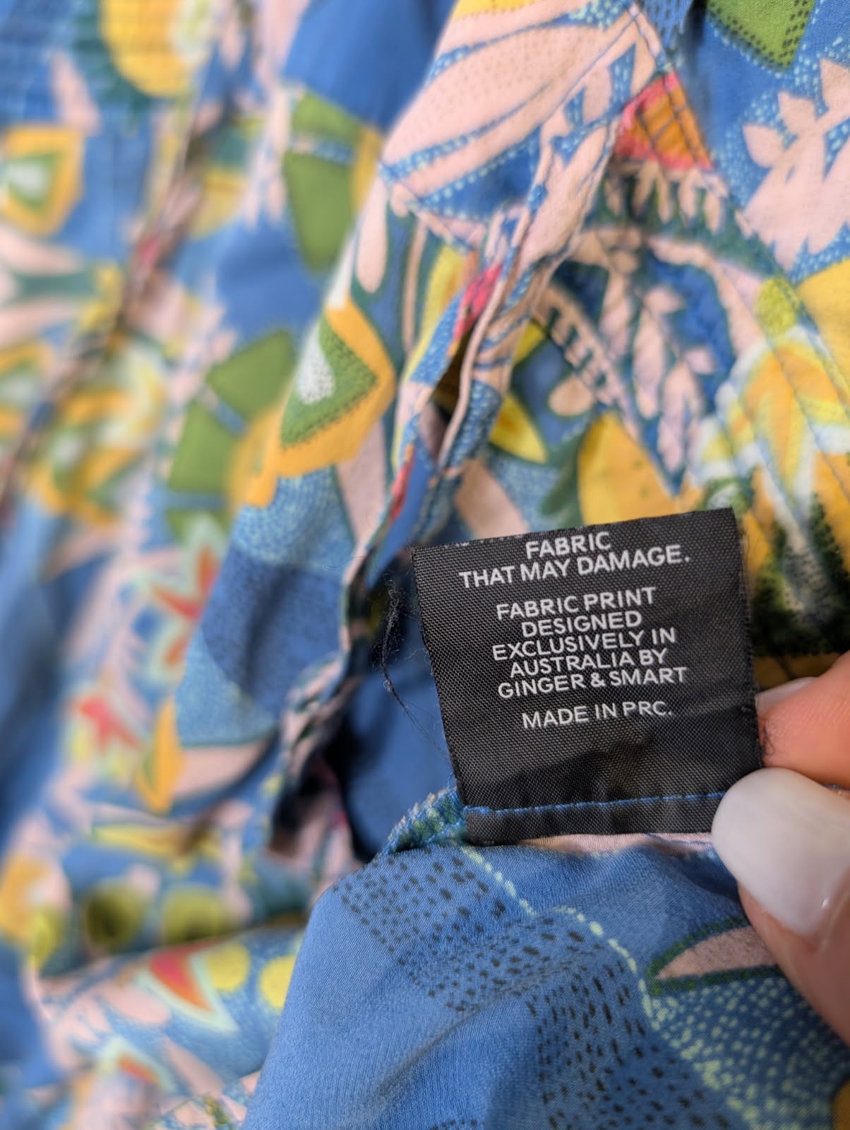 Ginger & Smart Silk Wrap Dress - Blue Floral Print - Image 4