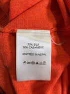 Olivia Graham Silk Cashmere Crewneck Sweater Orange Size S - Image 4