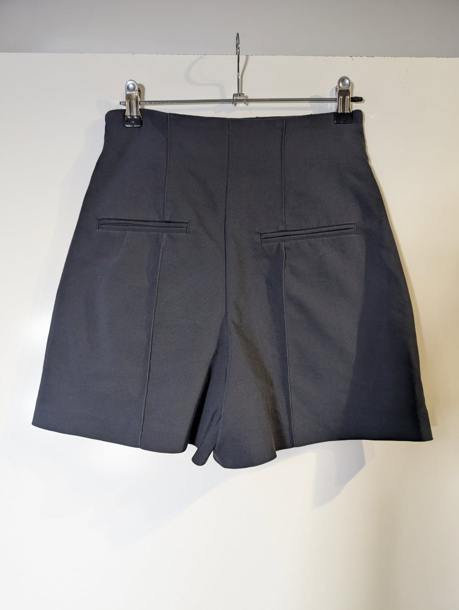 Zara Woman High-Waisted Tailored Shorts Black Size S - Image 4