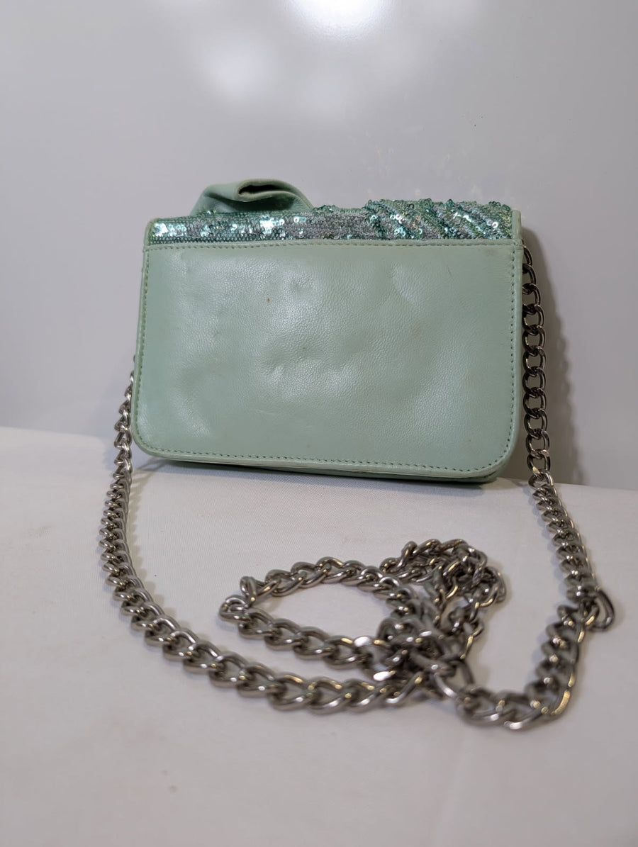 Kate Spade New York Sequin Bow Crossbody Bag Mint Green - Image 4