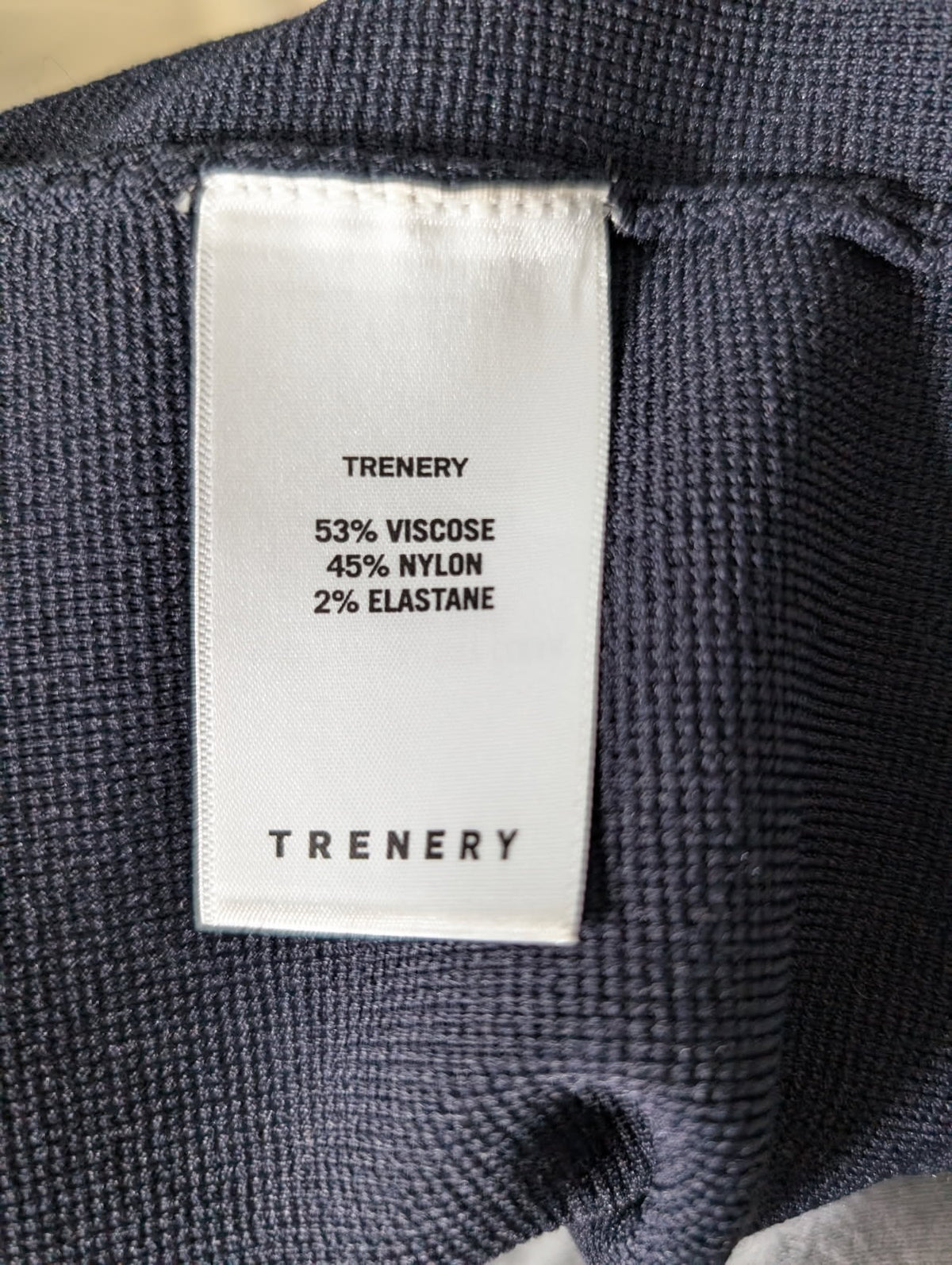 Trenery Women's Knit Double Breasted Blazer Navy Blue Size XS - Image 4