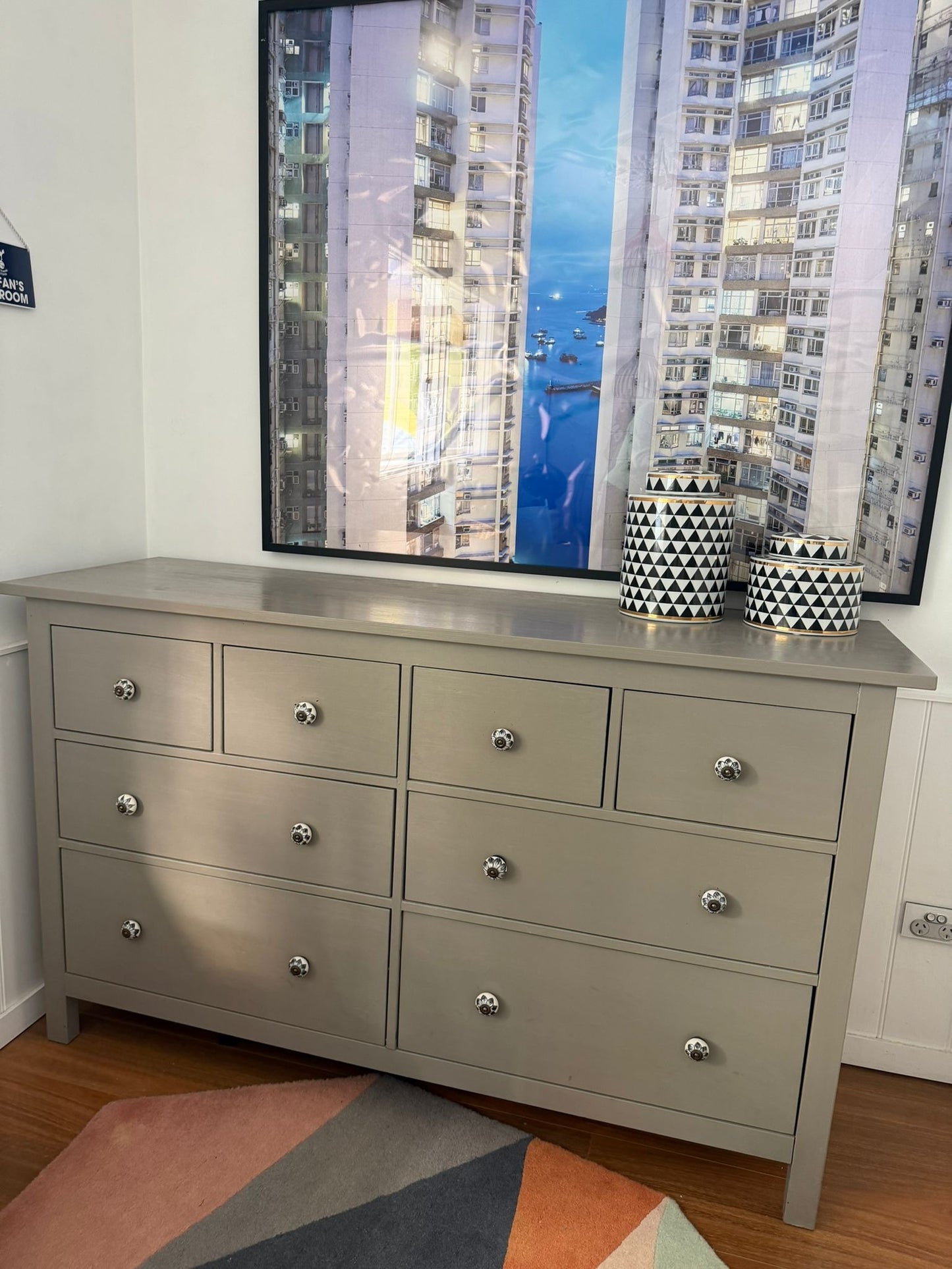IKEA Hemnes 8-Drawer Dresser - Custom Grey Finish - Image 4
