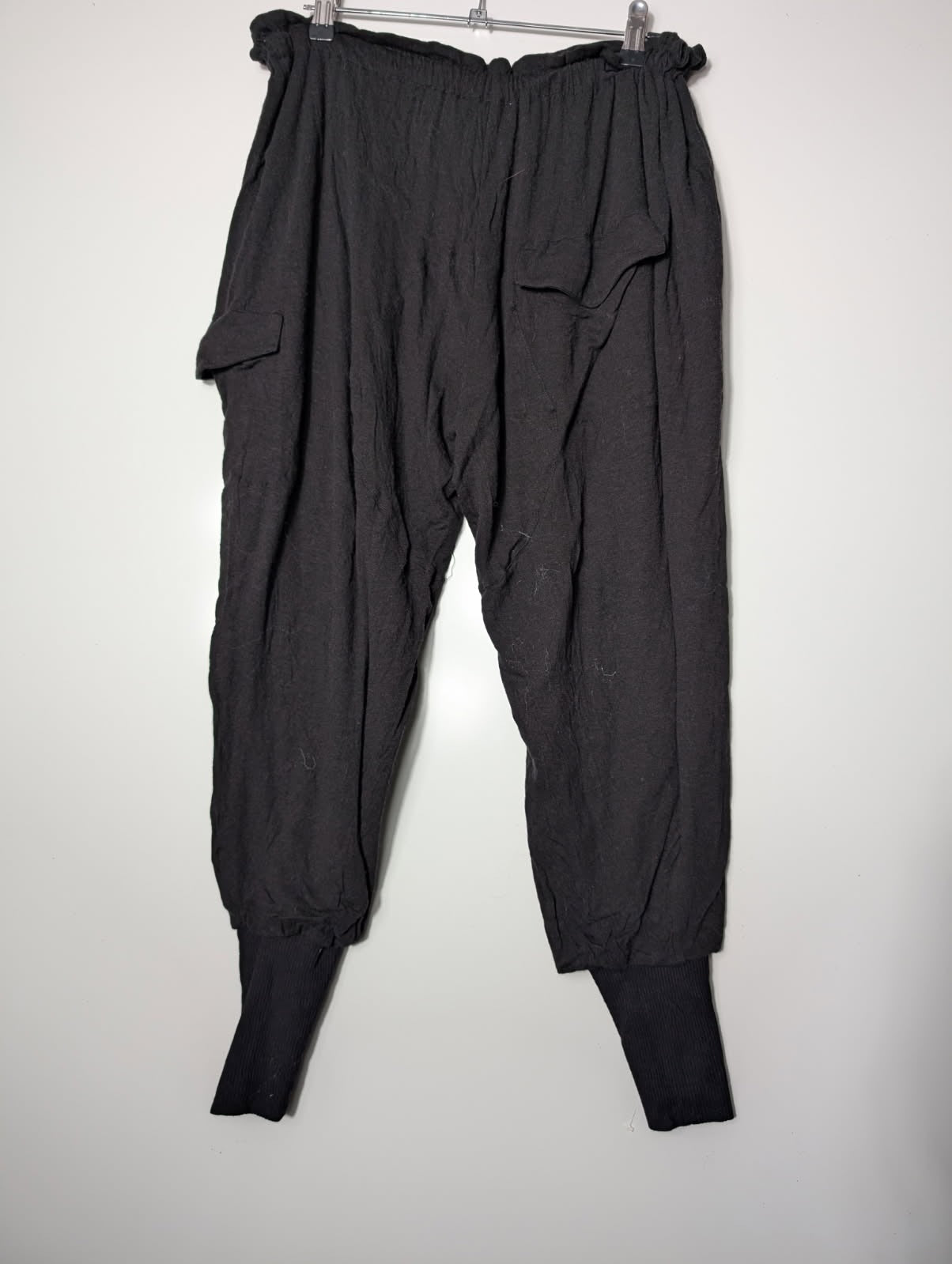 Hussein Chalayan Black Paperbag Waist Jogger Pants - Size 40 - Image 4