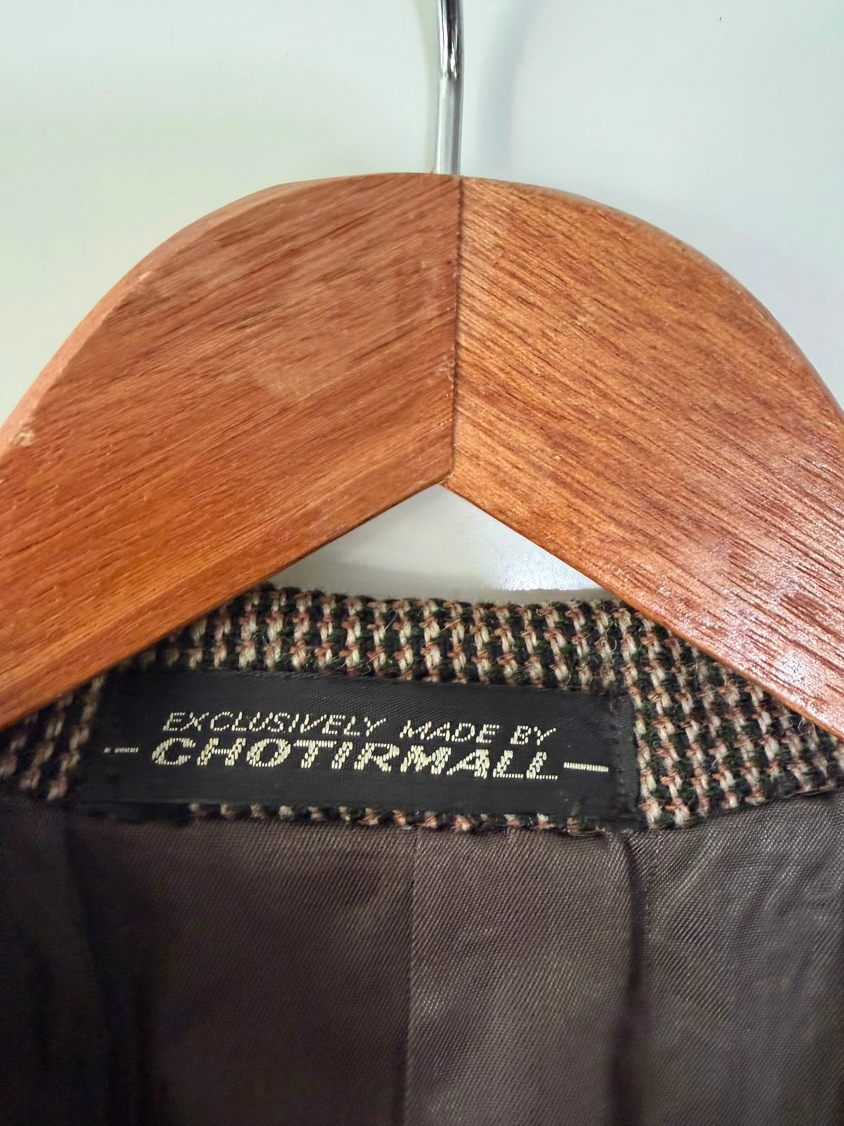 Chotirmall Men's Wool Blazer Brown Houndstooth - Image 4