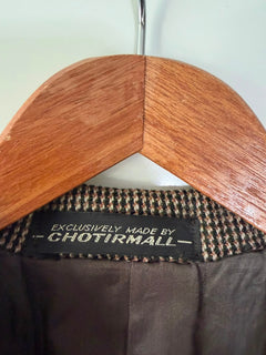 Chotirmall Men's Wool Blazer Brown Houndstooth - Image 4