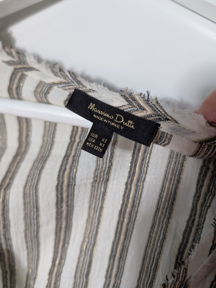 Massimo Dutti Striped Button-Down Blouse Women's XS - Image 4