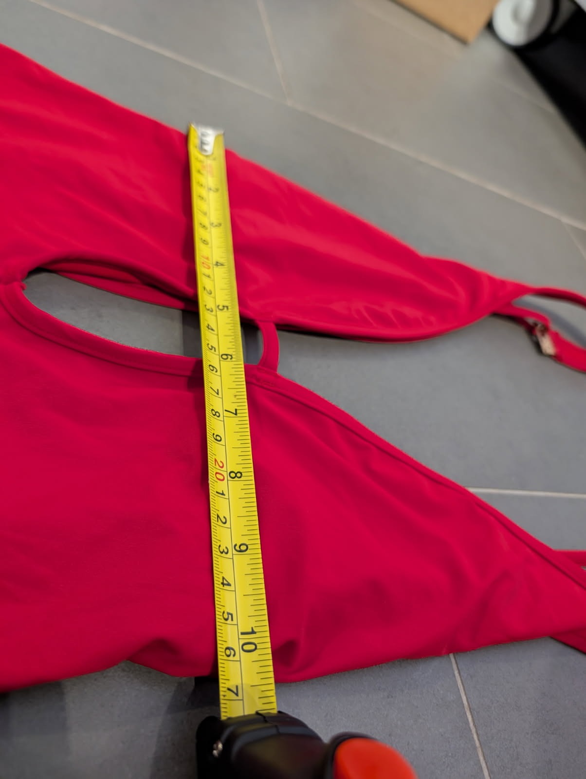 Jets Australia Red One-Piece Swimsuit - Deep V-Neck Cutout Detail - Image 5