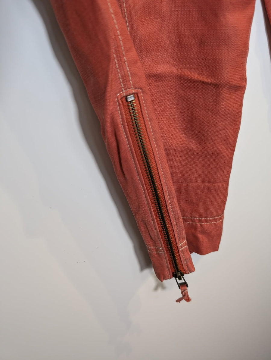 Veronika Maine Trousers Rust Orange Size 8 - Image 4
