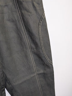 Veronika Maine Contrast Stitch Trousers Olive Green Size 8 - Image 4