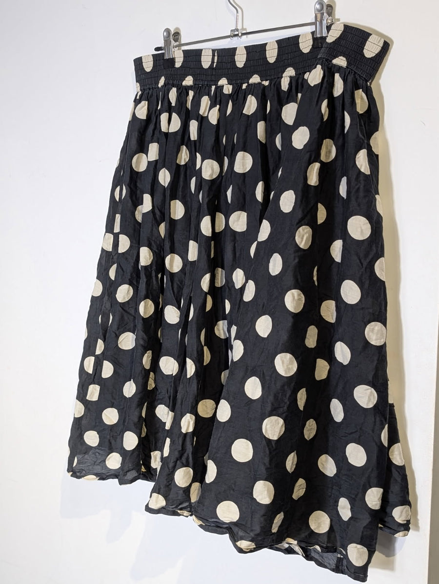 Gorman Cotton Silk Blend Polka Dot Skirt - Black & White - Image 4