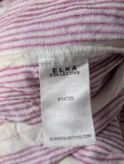 Elka Collective Striped Smocked Midi Dress Pink & White AU 10 - Image 5