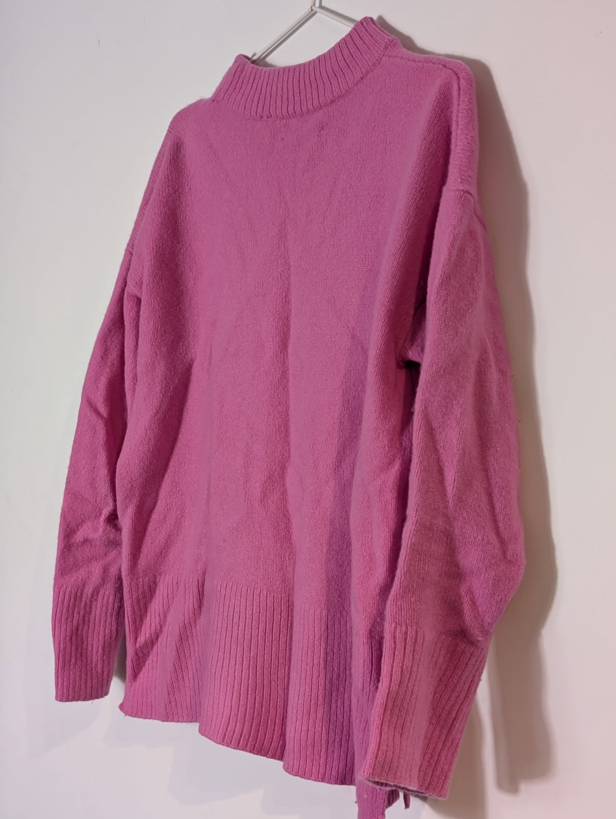 Country Road Pink 100% Wool Mock Neck Sweater - Women's Size M - Image 4