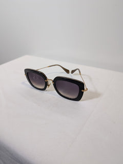 Miu Miu SMU 07O Sunglasses Black Gradient Gold Frame - Image 5