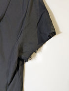 Willow V-Neck T-Shirt Black Raw Edge Detail - Image 4