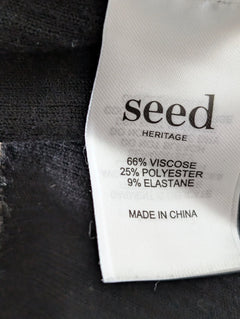 Seed Heritage V-Neck Cardigan - Black and Tan Striped Women's Size M - Image 4