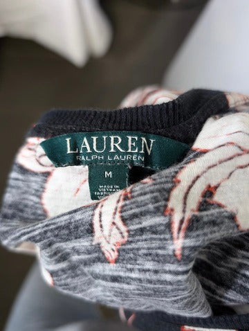 Lauren Ralph Lauren Floral Print Knit Top Women's Size M - Image 4