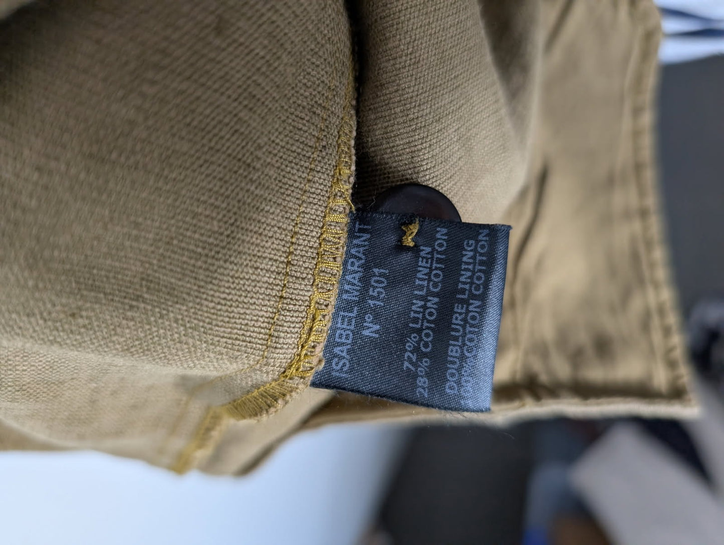 Isabel Marant Utah Trousers - Bronze Linen Blend Size 36 - Image 4