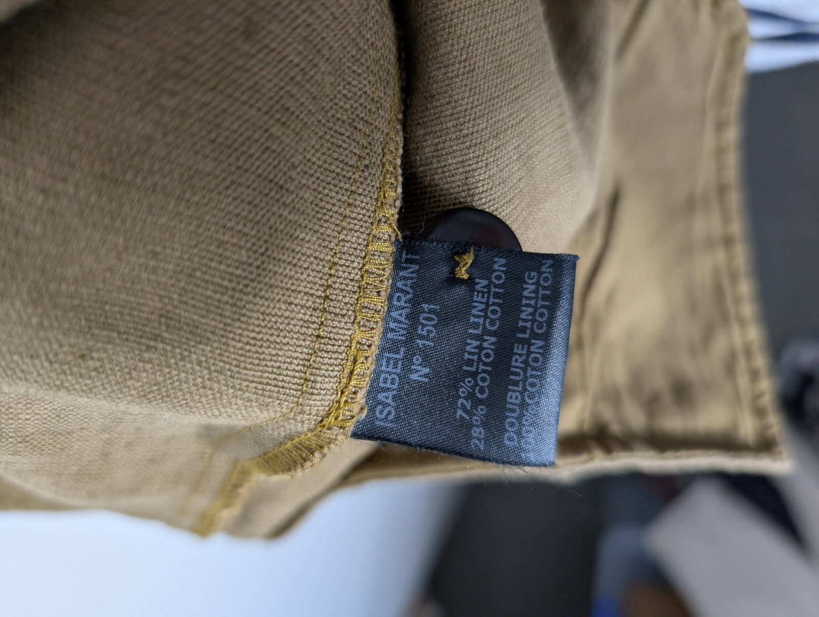 Isabel Marant Utah Trousers - Bronze Linen Blend Size 36 - Image 4
