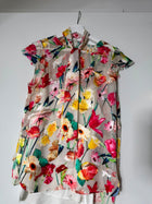 Elie Tahari Floral Burnout Tie Neck Blouse Multicolour - Image 4
