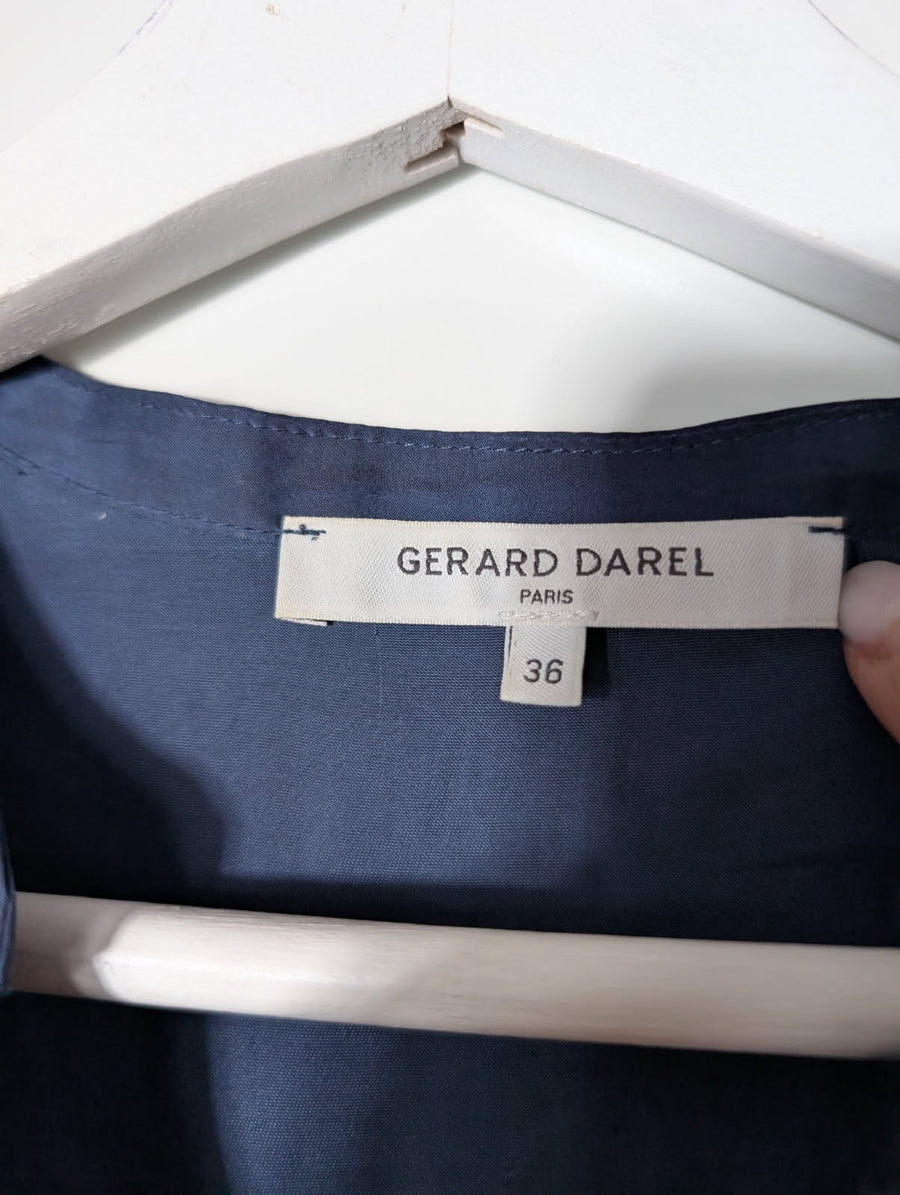 Gerard Darel Ruffle Blouse Blue EU 36 - Image 4