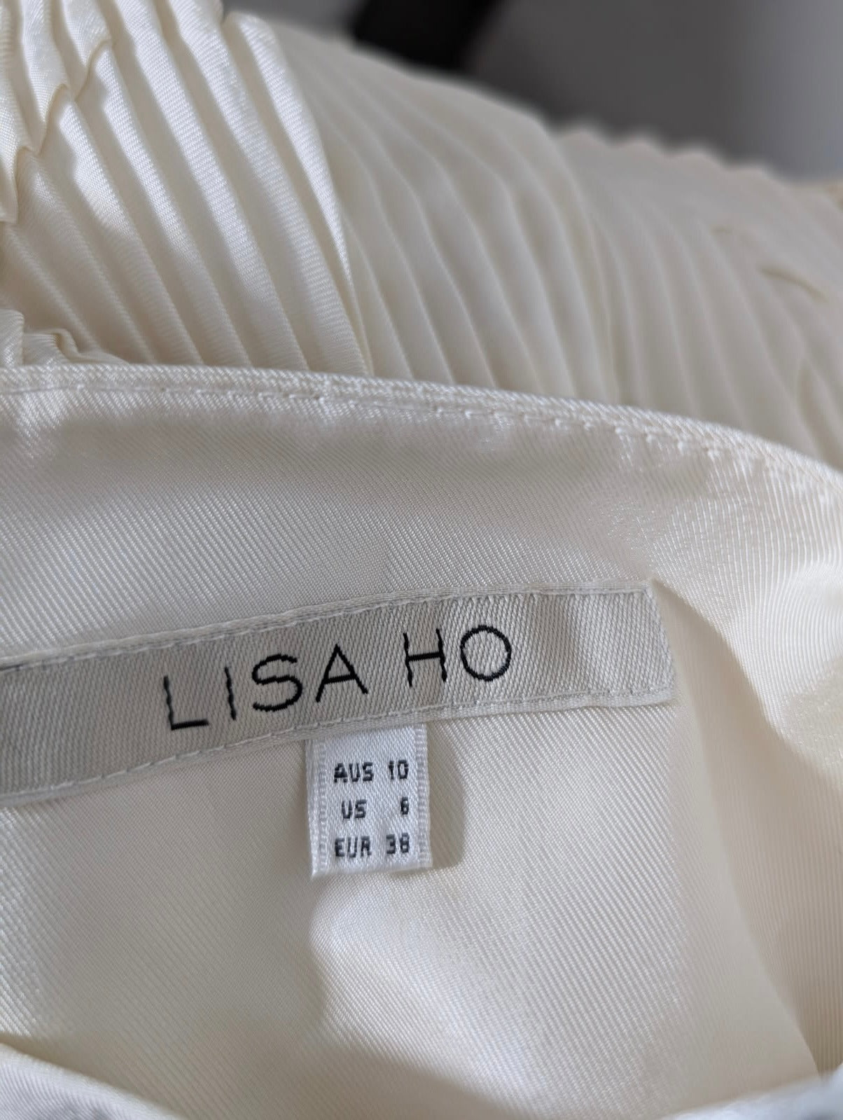 Lisa Ho Cream Pleated Ruffle Skirt - Women's AUS 10 - Image 4