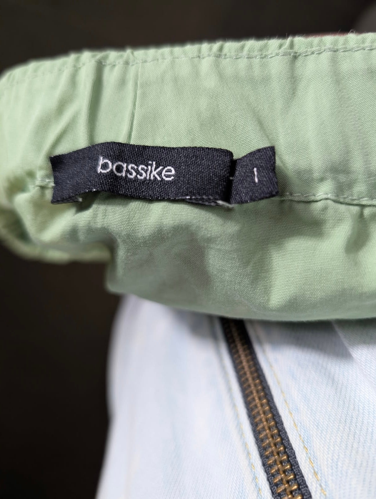Bassike Sage Green Lightweight Casual Pants - Size 1 - Image 4