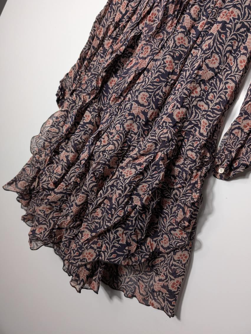 Isabel Marant Etoile Floral Tiered Mini Dress - Size 36 - Image 4