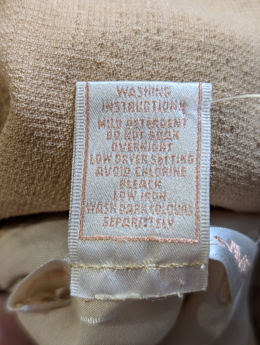 Adax Pour Femme Utility Mini Dress Tan Linen Blend Size M - Image 4