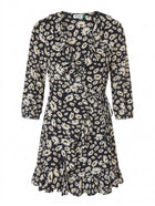 Rixo London Daisy Print Silk Ruffle Wrap Dress Women's Small - Image 1