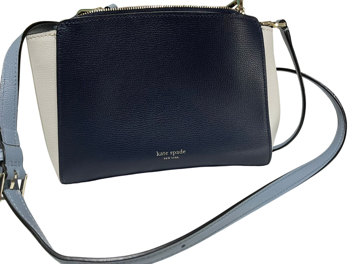 Kate Spade New York Cameron Convertible Crossbody Bag Navy White Light Blue