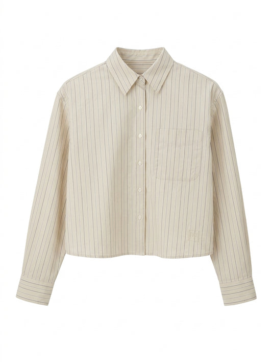 JW Anderson x Uniqlo Striped Cropped Shirt Women's Size 8 - Image 1
