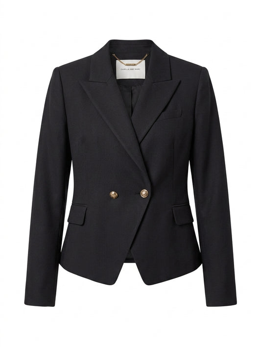 Camilla and Marc Marguerite Double Breasted Blazer - Black Size 10 - Image 1