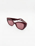 ALDO Cat Eye Sunglasses Burgundy - Image 1